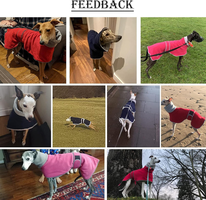 Morezi Winter Hundemantel mit reflektierender Leiste, weiches Polyester-Fleece, verstellbares Band,