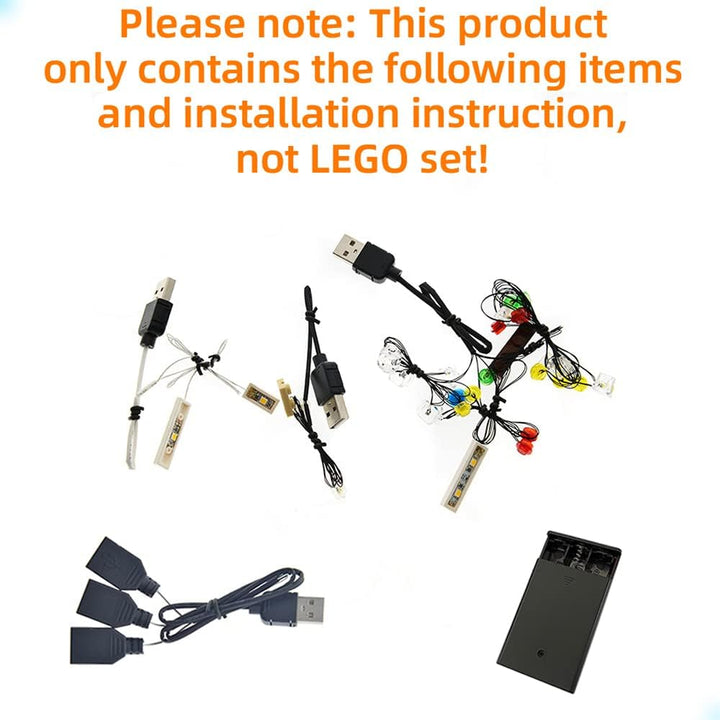 GEAMENT LED Licht-Set Kompatibel mit Lego Winter Hut (Winter Village Cottage) - Beleuchtungsset für