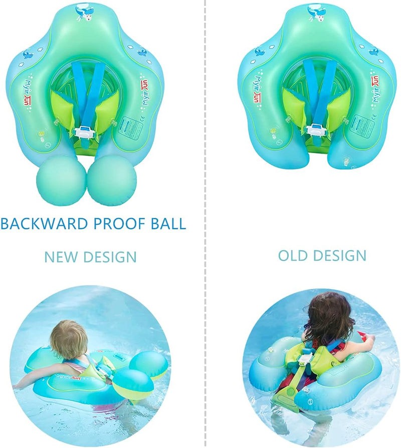 Myir JUN Schwimmring Baby, Aufblasbarer Baby Schwimmring Baby Schwimmreifen Schwimmhilfe mit Baby Sc