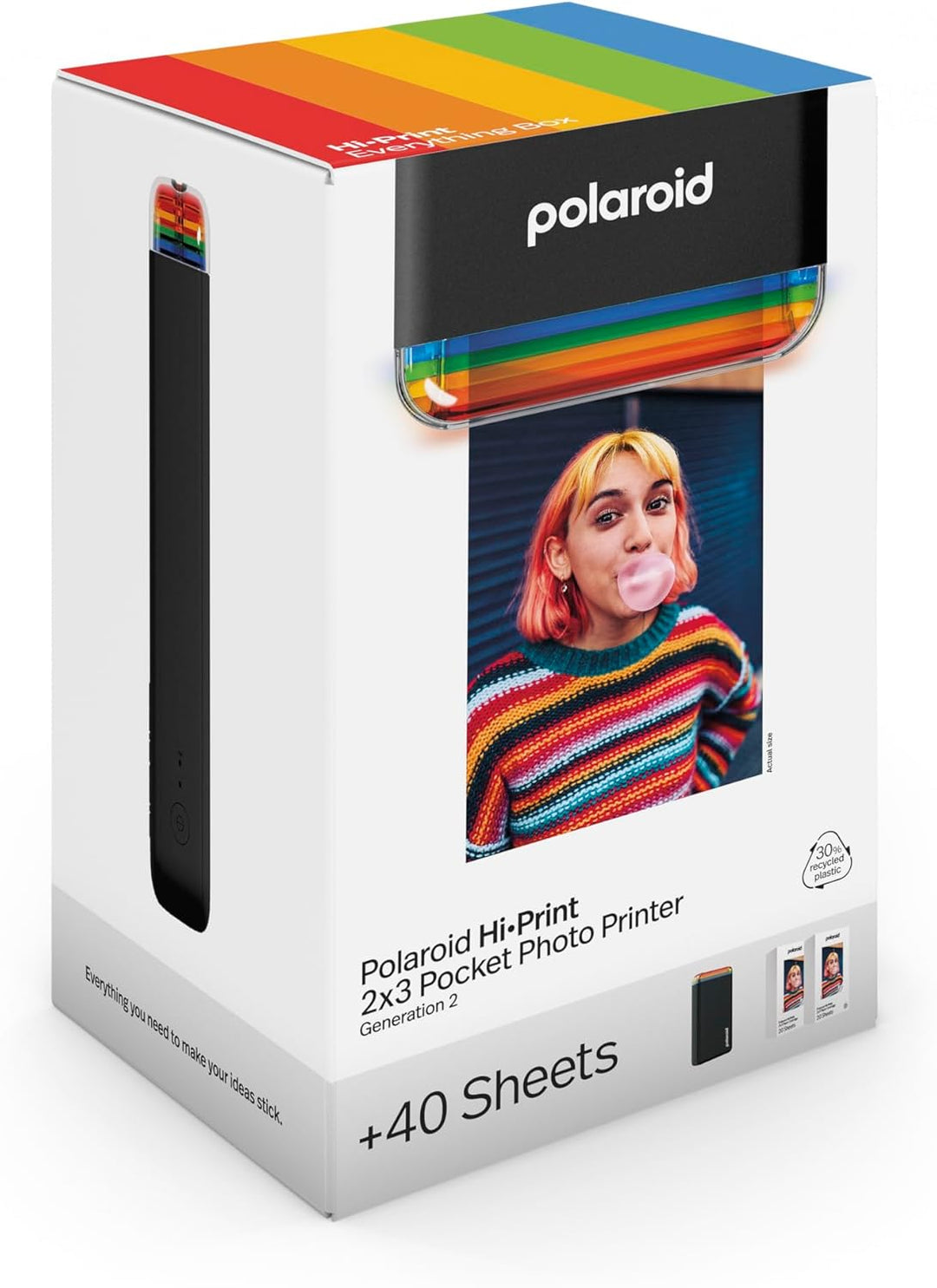 Polaroid Bundle Hi-Print+Paper - 2nd Generation - Bluetooth-verbundener 2x3 Pocket Photo- und Dye-Su