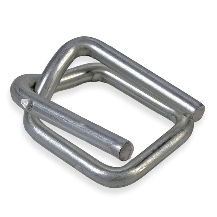 300 Stück 32mm Drahtverschlussklemmen | verzinkt | für 32mm Umreifungsband/Kraftband | Metallschnall