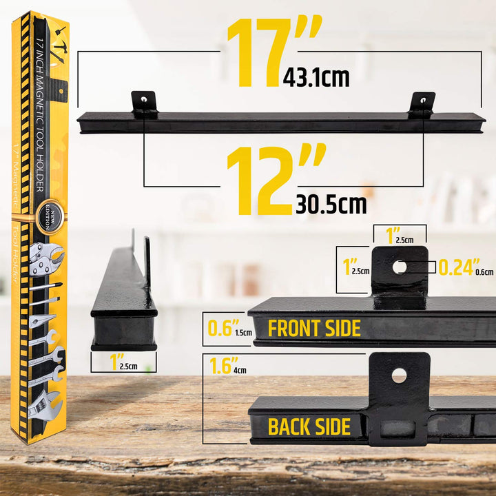 HMmagnets 43 cm Schwerlast-werkzeughalter (Verbesserte Version) - Starke Zugkraft für Handwerkzeuge