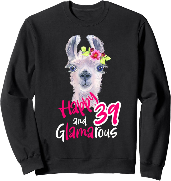 39 Geburtstag Frauen 39er Geburtstagsgeschenk Deko Lama Sweatshirt