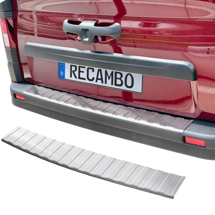 RECAMBO Ladekantenschutz Edelstahl kompatibel für Nissan Primastar NV300 | ab 2016 - matt gebürstet