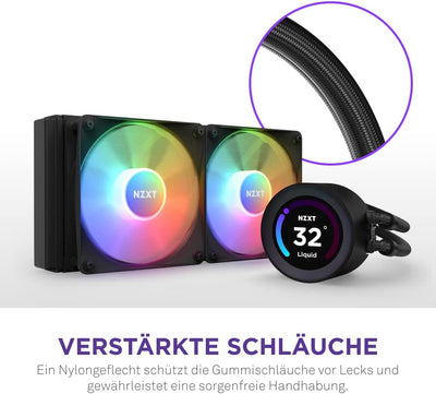 NZXT Kraken Elite 240 RGB - RL-KR24E-B1-240mm AIO CPU Wasserkühlung - 2,36" LCD Display 640x640-2x12