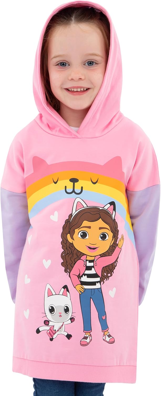 DreamWorks Hoodie Mädchen | Gabbys Dollhouse Kleidung | Kapuzenpullover Für Mädchen | Lange Hoodies