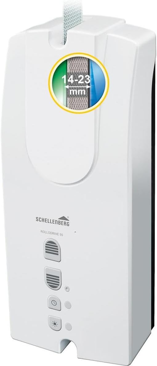 Schellenberg 22755 Elektrischer Gurtwickler Aufputz RolloDrive 55, Rolladenantrieb bis 5 m² Rolllade