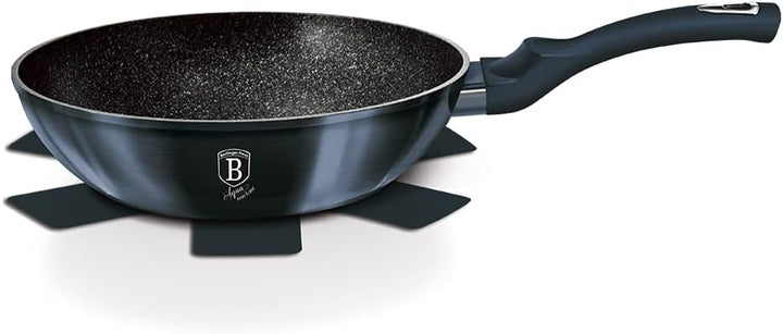 BerlingerHaus Granit Bratpfanne Wok 28cm Antihaft Induktion BERLINGER Haus Aquamarine BH-1875