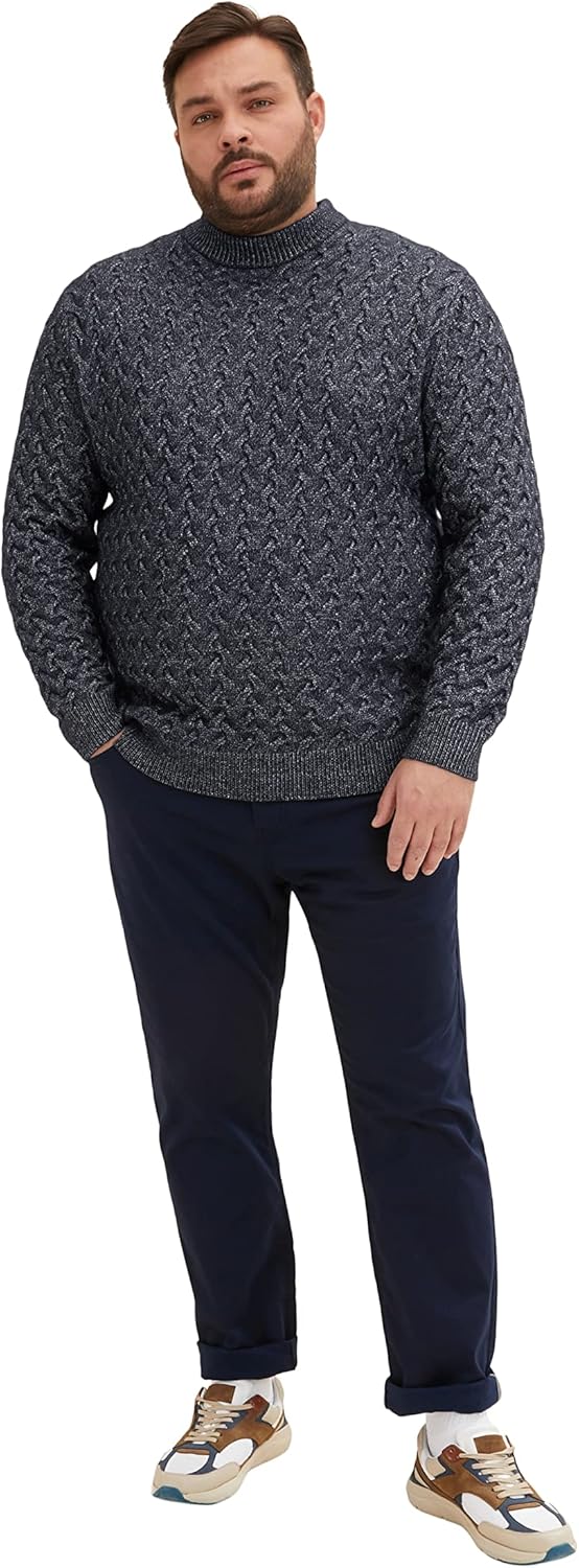 TOM TAILOR Herren Plusize Thermo Hose, 10668 - Sky Captain Blue