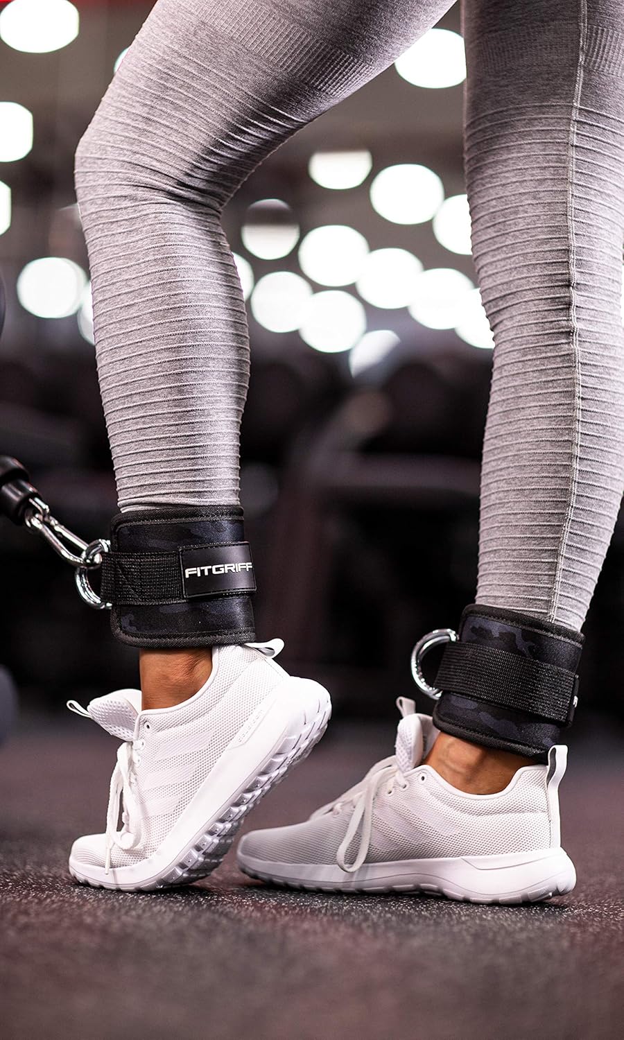 Fitgriff® Fussschlaufen V1 (gepolstert) - für Fitness Training am Kabelzug - (2 Stück) Ankle Straps