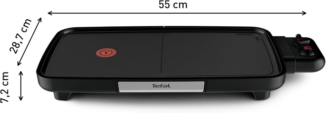 Tefal CB6418 BBQ Booster Tischgrill | Power-Boost-Zone | 2200 Watt | Antihaftbeschichtung | 6 Stufen