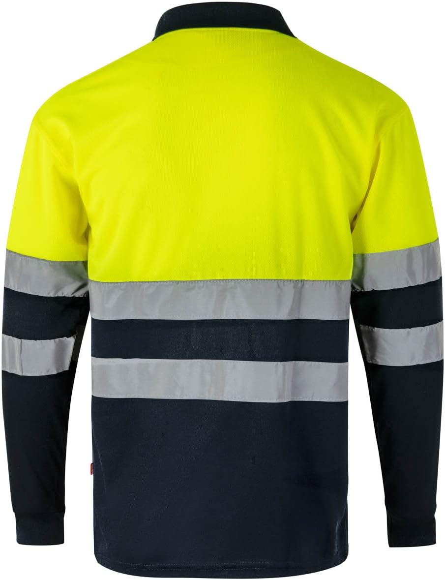 Velilla 175 - Signalshirt, langärmelig (Grösse XXL) Farbe marineblau und gelb fluoreszierend XXL Mar