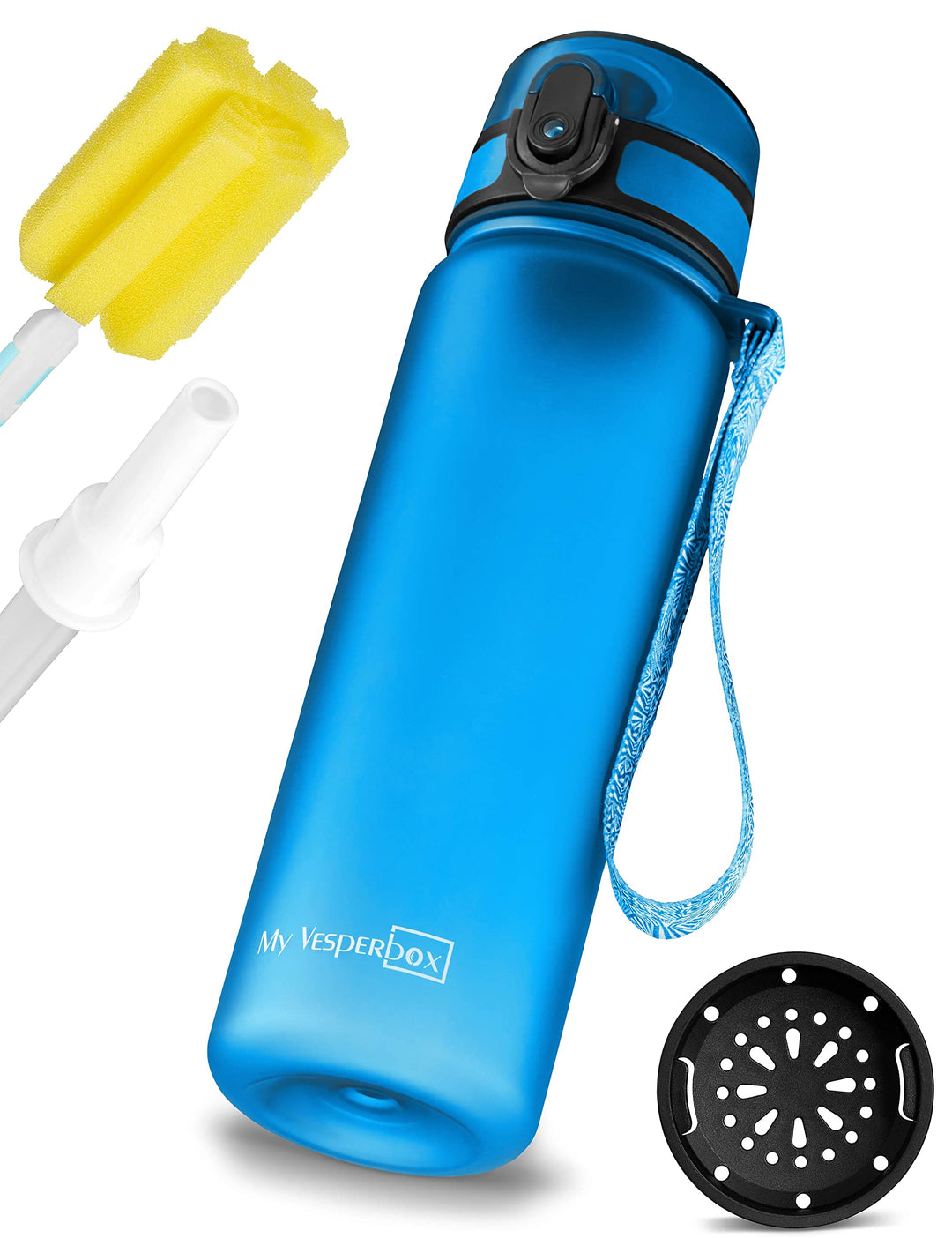 My Vesperbox® Trinkflasche Kinder [500ML] - Wasserflasche Kohlensäure Geeignet & Auslaufsicher - Wat