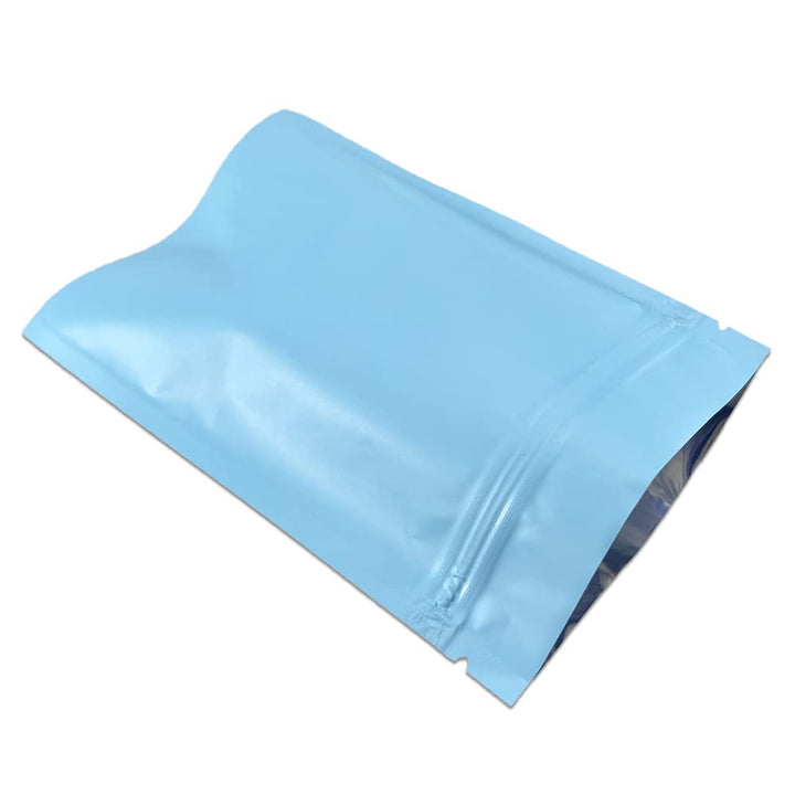 100 Stücke Matte Aluminiumfolie Verpackung Tasche Reissverschluss Selbstdicht Flachbeutel Lebensmitt