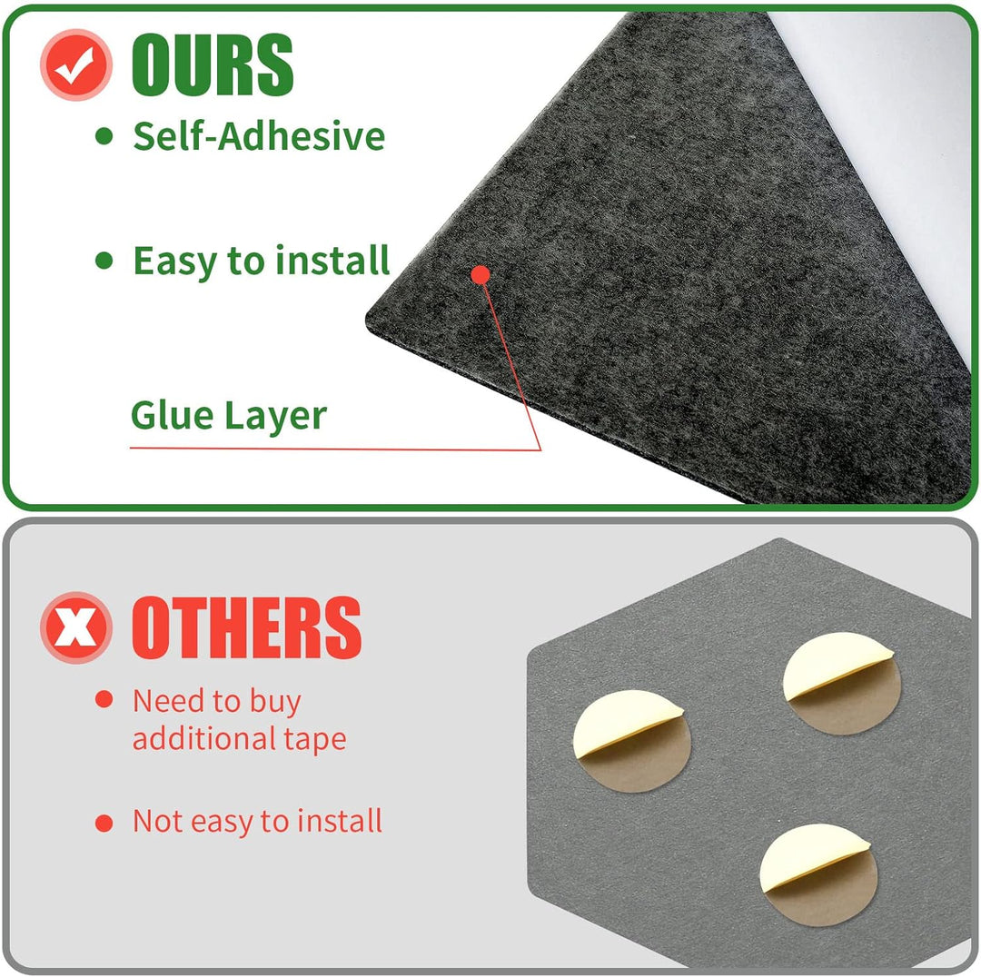 Rdutuok 12 Stück Selbstklebend Akustikplatten,30 x 30 x 1 cm Akustik Absorber Akustik Panel für Tons