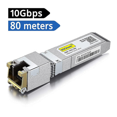 80-Meter 10G SFP+ auf RJ45 Modul, 10GBase-T Kupfer CAT.6a Transceiver Kompatibel für Cisco SFP-10G-T