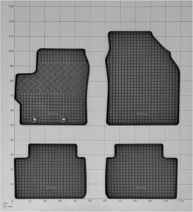 Stylisches Gummi- und Kofferraumwanne Set geeignet für Toyota Yaris Cross/Cross Hybrid ab 2021 - Sch