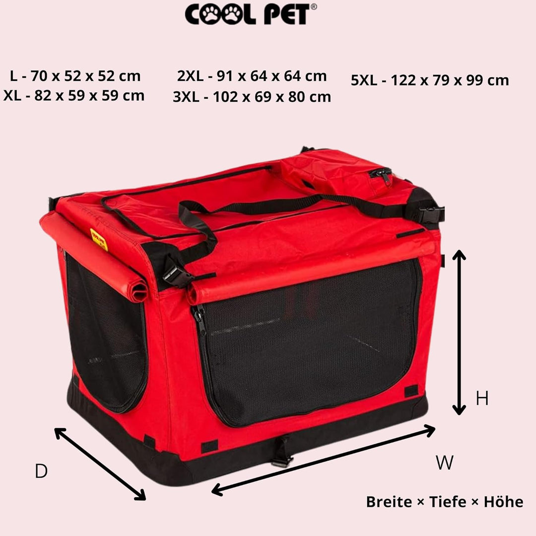 Hundetransportbox 102 * 69 * 80cm 3XL, Autotasche, Autobox, Hundebox, Faltbare Transportbox, Box für