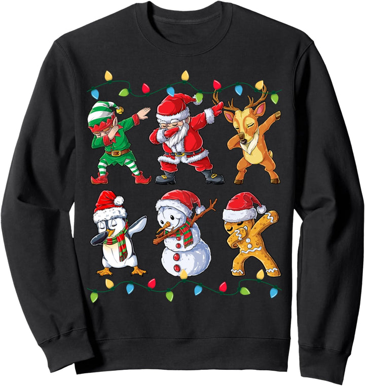 Dabbing Weihnachtsmann Santa Elf Weihnachten Christmas Xmas Sweatshirt