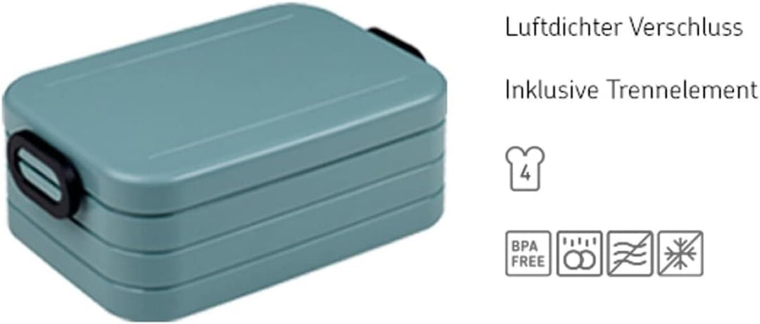 Mepal 2-tlg Take a Break Set – Limited Edition Cool Grey/Grau – Gross/Klein – Lunchbox mit Trennwand
