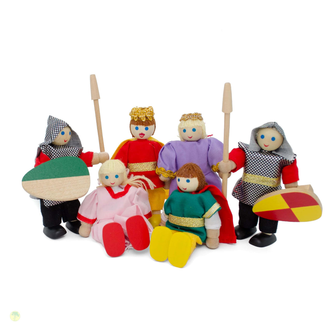 Biegepuppenset 6 Stück Burgleute