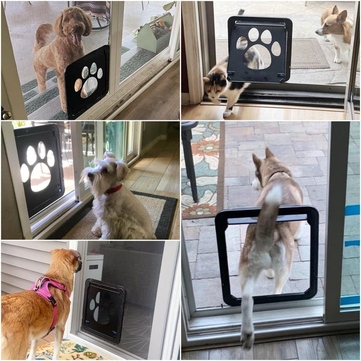 Enjoying Haustierschutztür 31 x 35,6 cm Innentürgrösse, Hundetüren mit Ersatz-Magnetklappe, abschlie