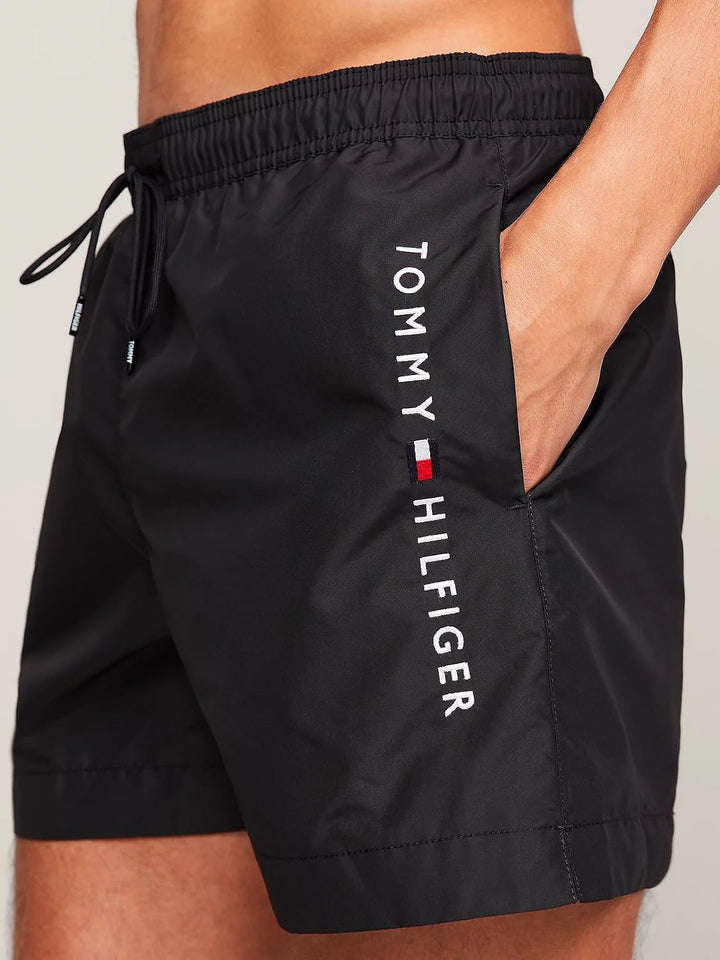 Tommy Hilfiger Bodeshorts Gummibund Tunnelzug Logo dunkelblau M Black (Black), M Black (Black)
