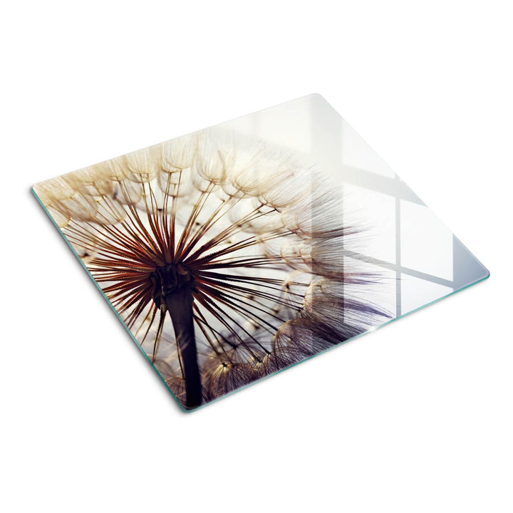 Glasschneidebrett 60x52 cm Antibakteriell Dünn Glasplatte für die Küche Rutschfest Silikonfüsse Deko