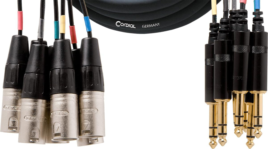 CORDIAL Kabel Mehrpaarig 8 XLR male/8 jack stereo 3 m Kabel AUDIO Mehrpaarig