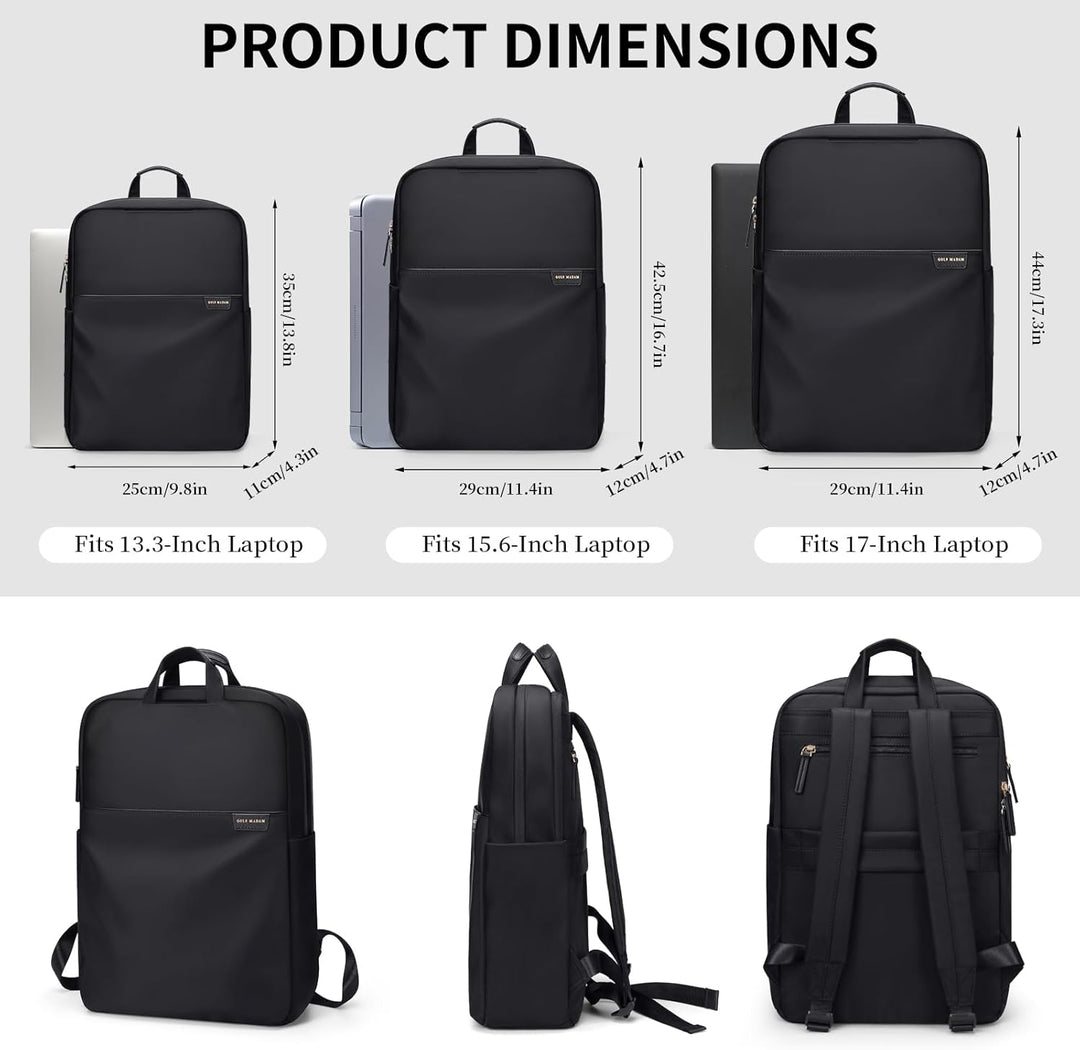 GOLF SUPAGS Rucksack Damen Handgepäck mit Laptopfach & Anti Diebstahl Tasche, 15.6 Zoll Laptop Rucks