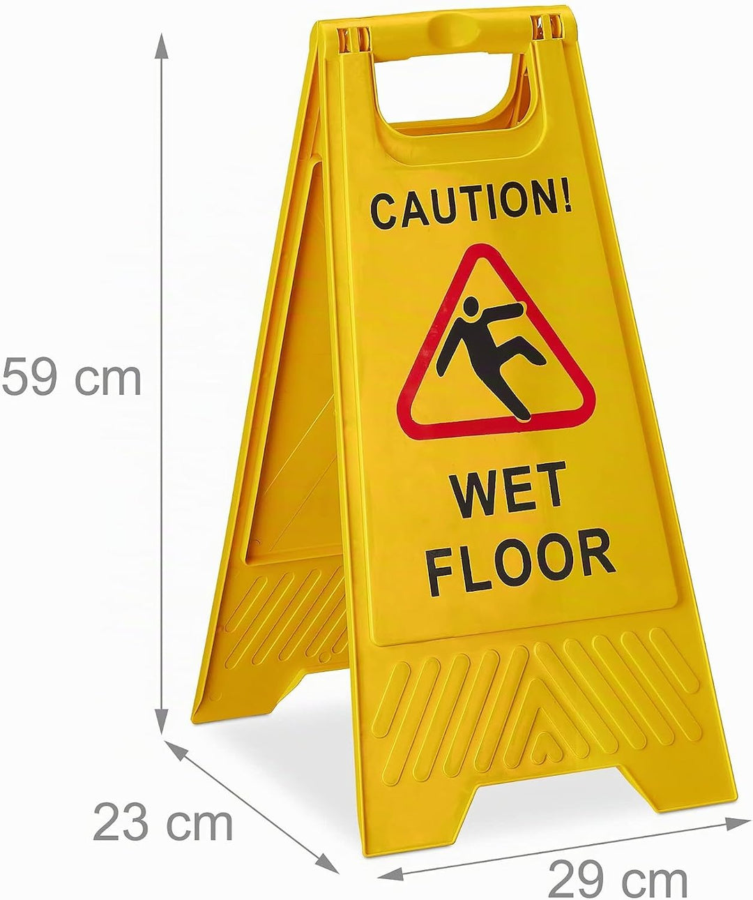Relaxdays Rutschgefahr Aufsteller, Caution Wet Floor", 2er Set, klappbar, beidseitig beschriftet, Ku