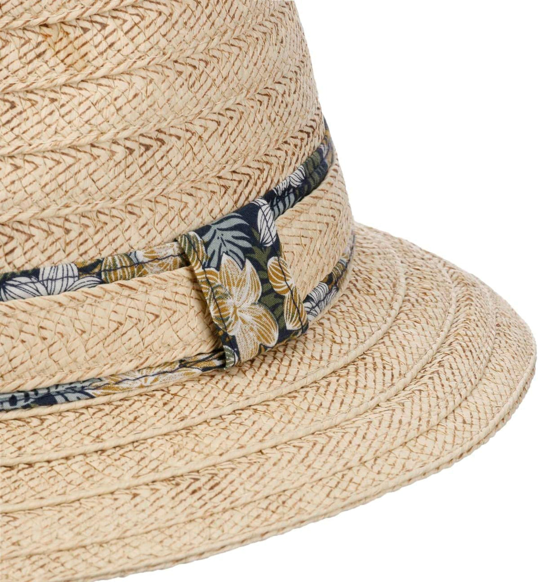 Lipodo Sandreo Traveller Strohhut - Eleganter Sonnenhut - Sommerlicher Garten- und Strandhut mit Sto