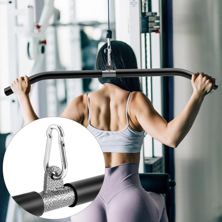 QWORK® 85 cm Latzugstange, Fitness-Latzugstange, für Trizepsdrücken und Krafttraining für den Oberkö