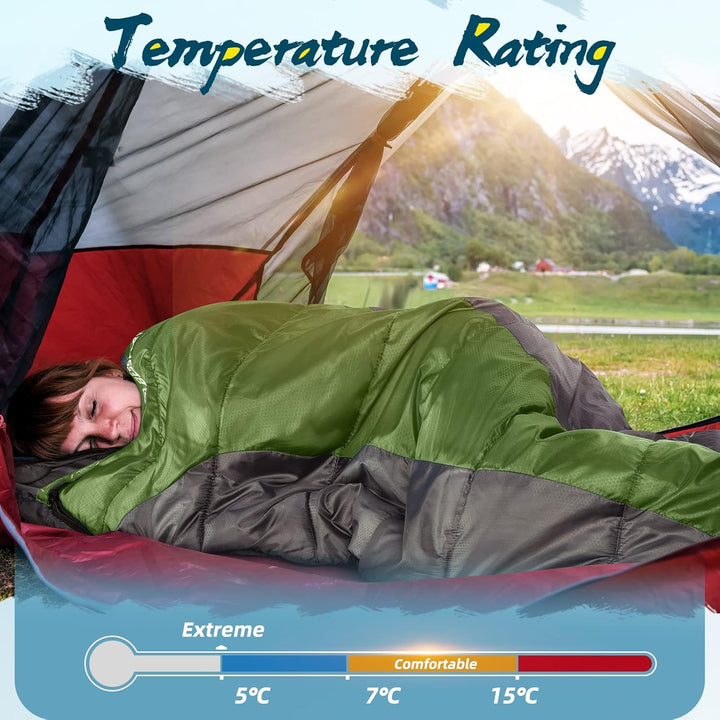 Bessport Schlafsack Outdoor Mumienschlafsack 3 Saison Klein und Ultraleicht Erwachsene Schlafsack Wa