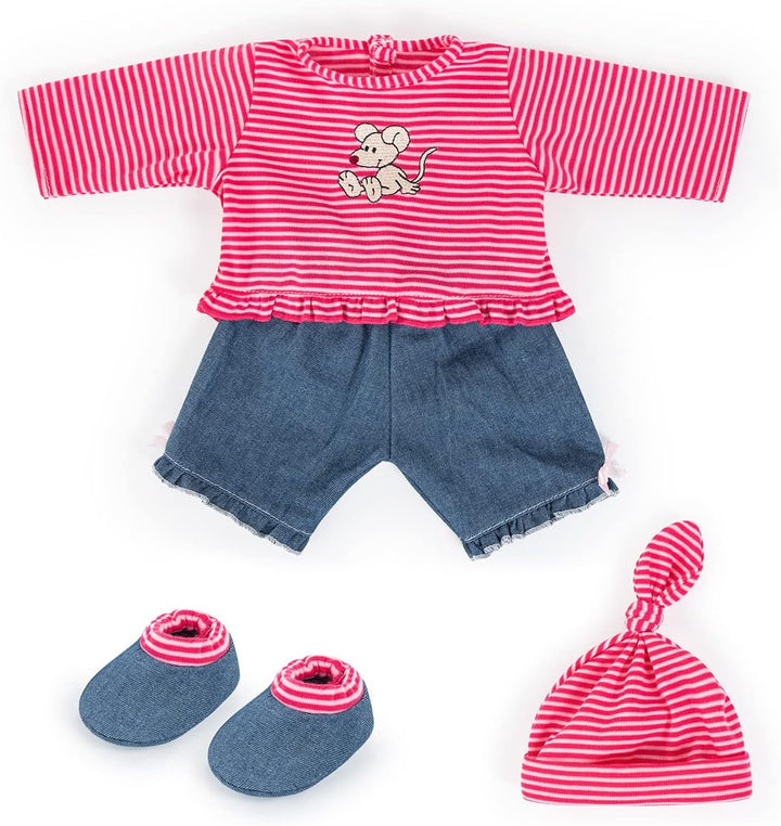 Bayer Design 84618 für 42-46cm Puppen, Hose, Oberteil, Jacke, Kleid, Shirt, Mütze, Schuhe, Jeans-Opt