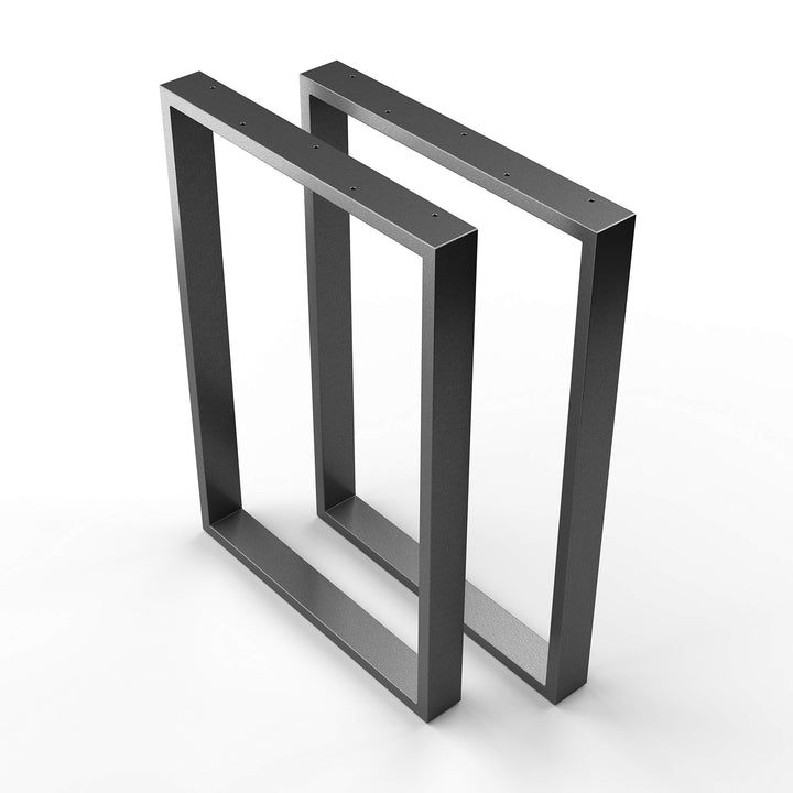 sossai® Stahl Tischkufen (pulverbeschichtet) TKK1 | Farbe: Anthrazit | 2 Stück | Breite 50 cm x Höhe