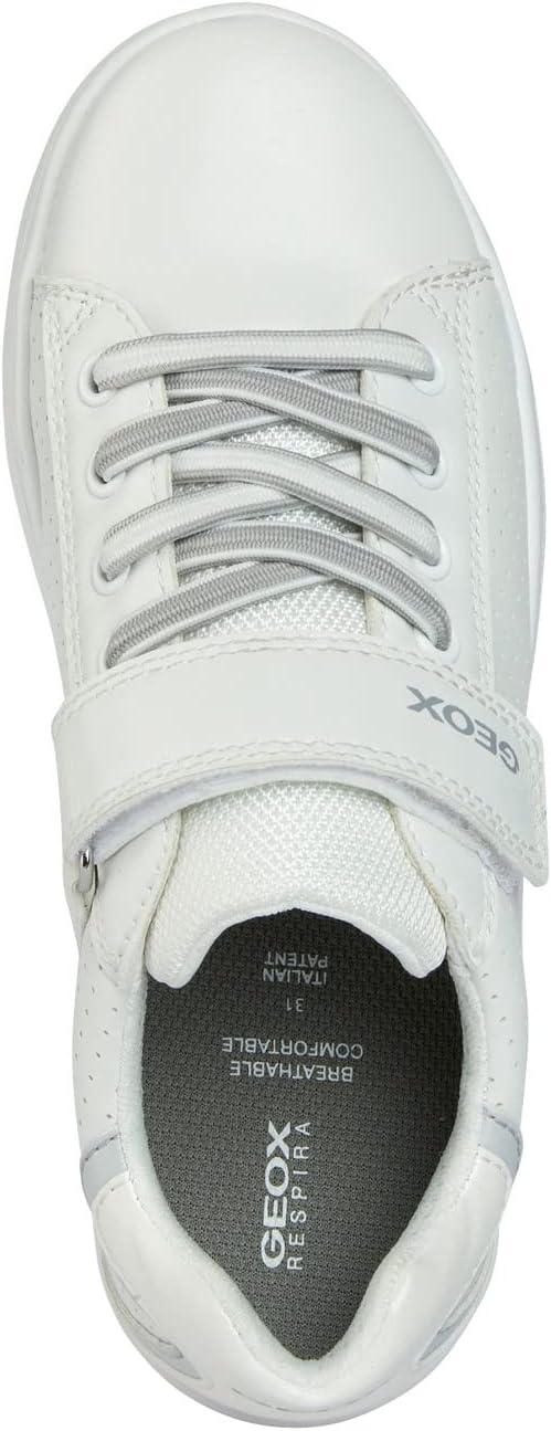 Geox Jungen J Djrock Boy Sneaker 35 EU White Lt Grey, 35 EU White Lt Grey