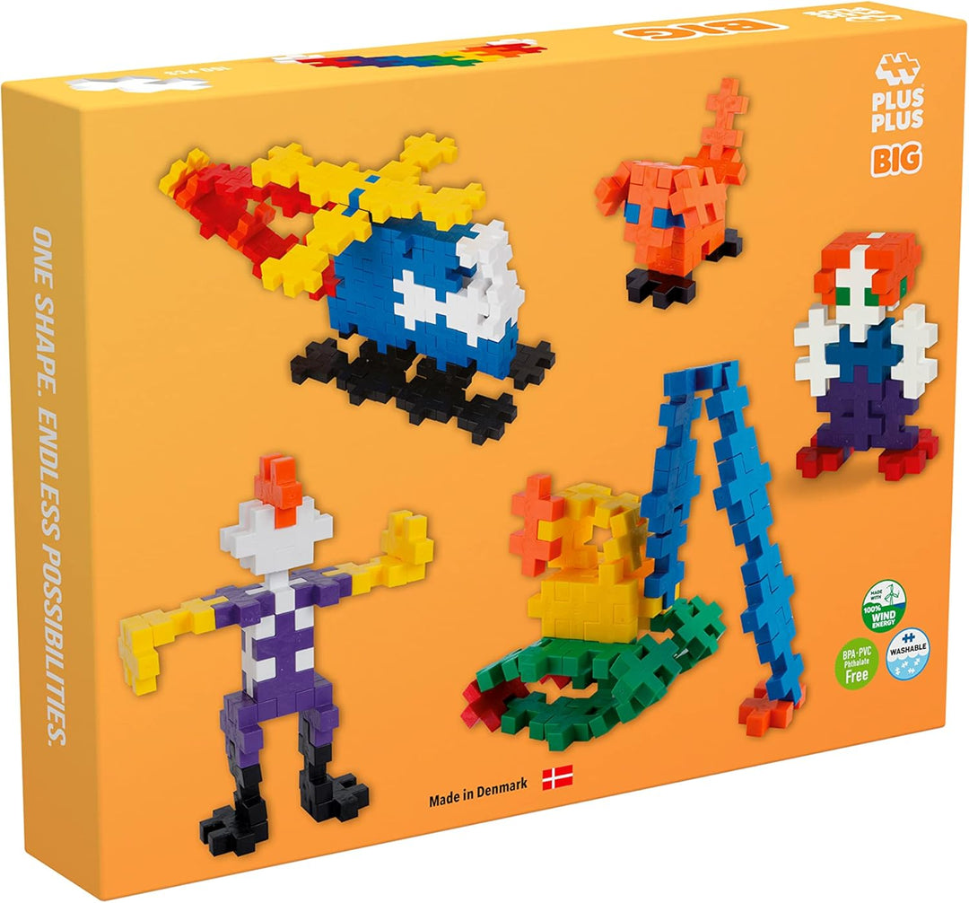 Plus-Plus 9603272 Denmark Geniales Konstruktionsspielzeug, Open Play Big Basic Mix, Bausteine-Set, 1