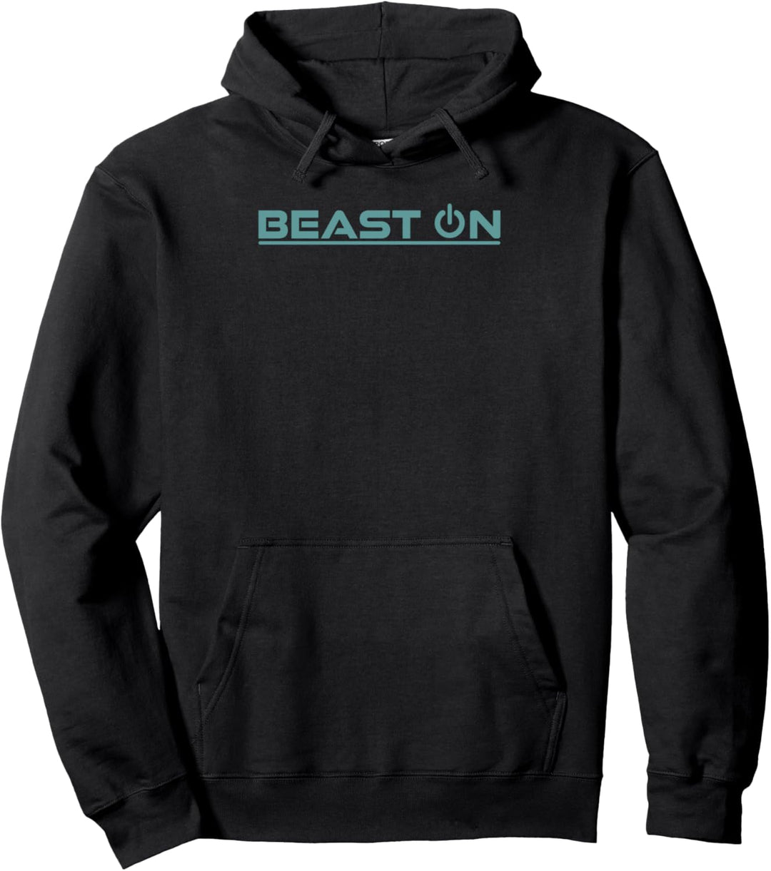 Beast ON blau Gym Bodybuilding Training modernes Fitness Pullover Hoodie