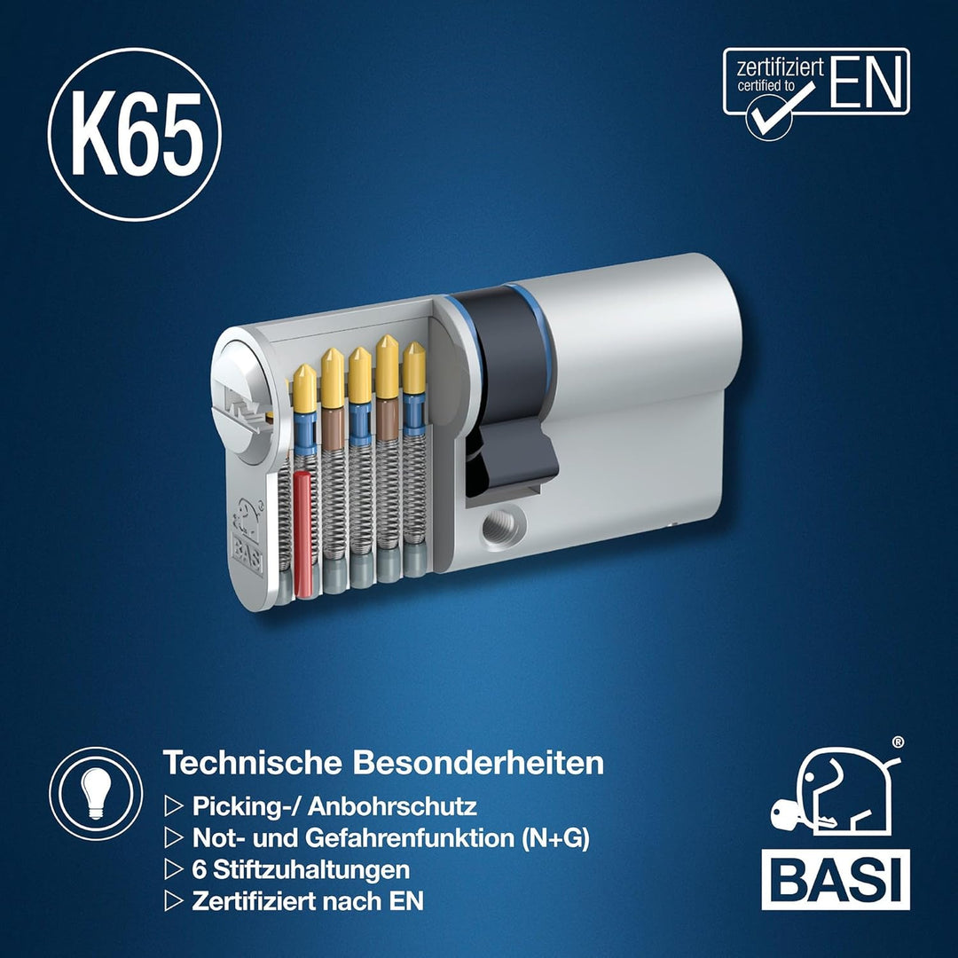 BASI | K65 Profilzylinder System | Konfigurator für Schliesszylinder | nach Wunsch frei kombinierbar