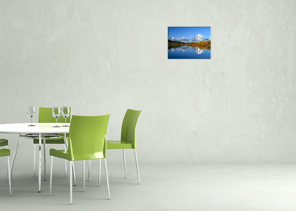 Bilderdepot24 Bild auf Leinwand | Berglandschaft USA - Oxbow Bend I in 80x60 cm als Wandbild | Wand-