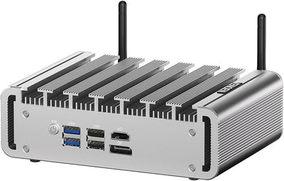 Lüfterloser N100 Firewall Mini PC 2.5Gbe 4 Lan Port, Micro Appliance Router PC, i225 NICs, Alder Lak