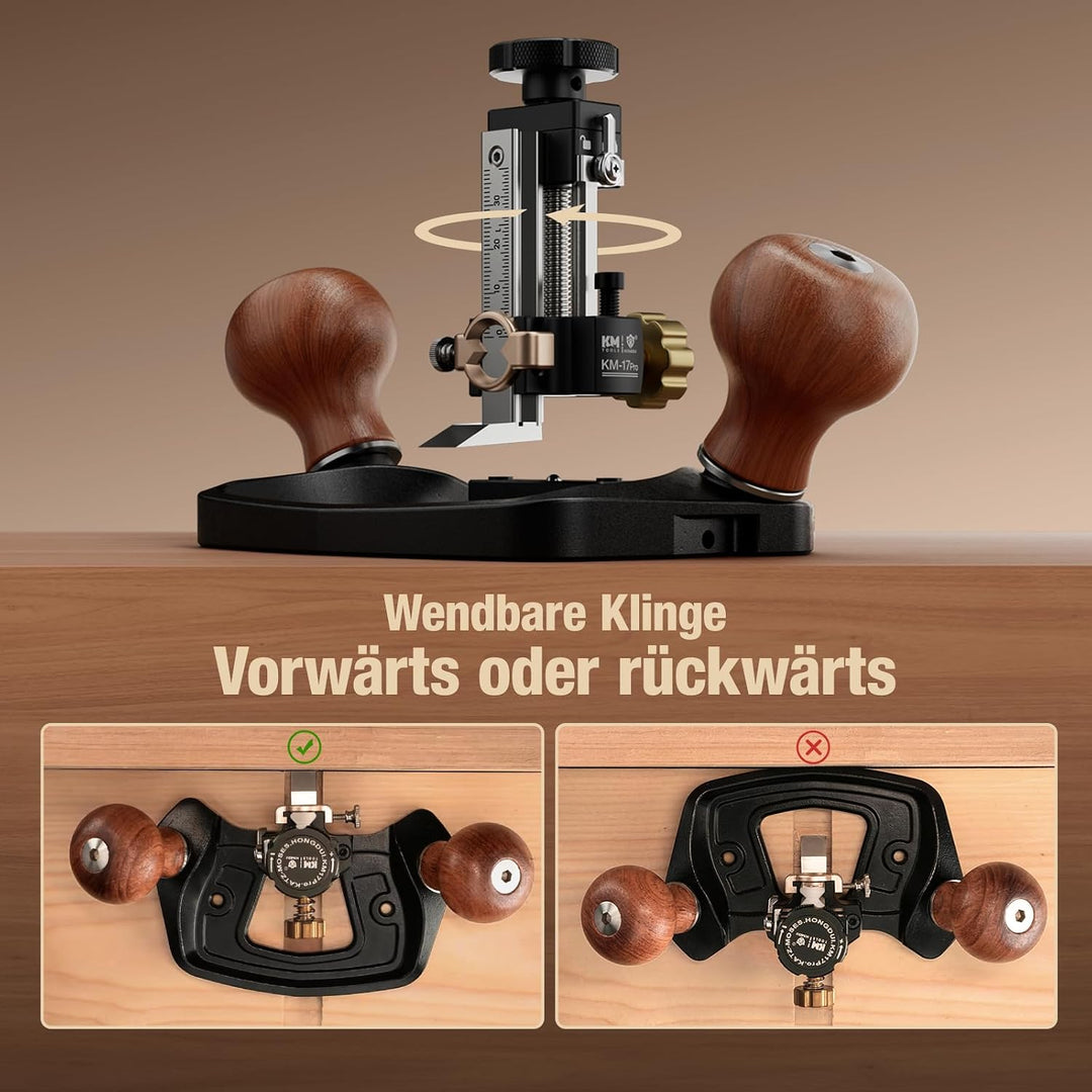 HONGDUI KM-17 PRO Router Hobel Holzbearbeitung Oberfräse Hobel zum Stimmen von Tischlereien, Schneid