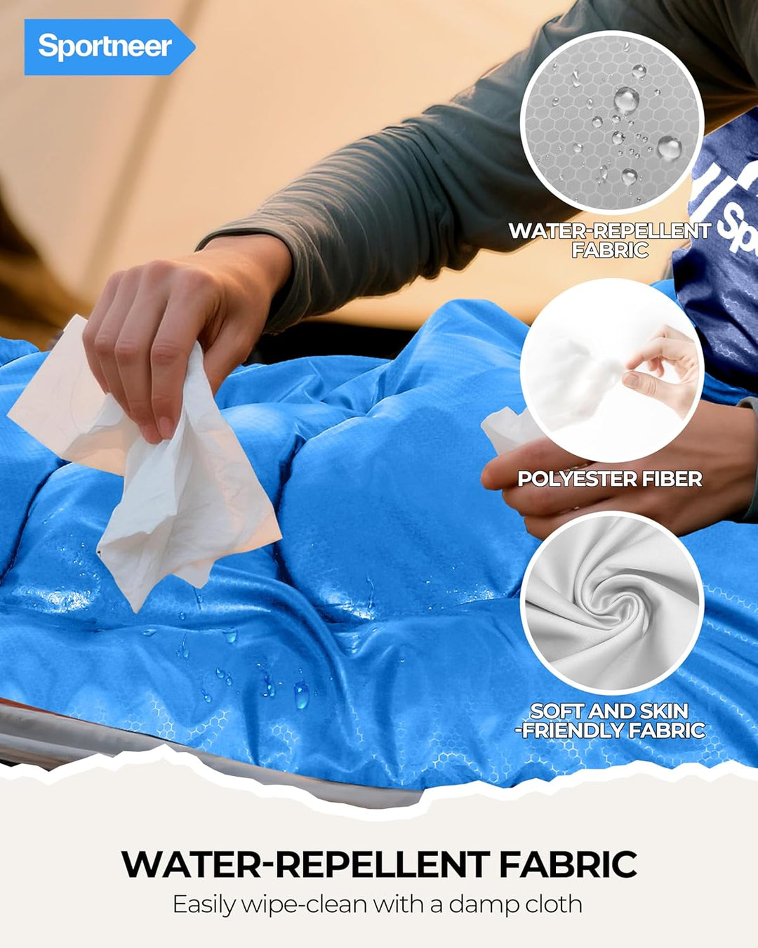 Schlafsack Outdoor - Sportneer Schlafsack Erwachsene und Kinder - Schlafsäcke Camping Sleeping Bag D