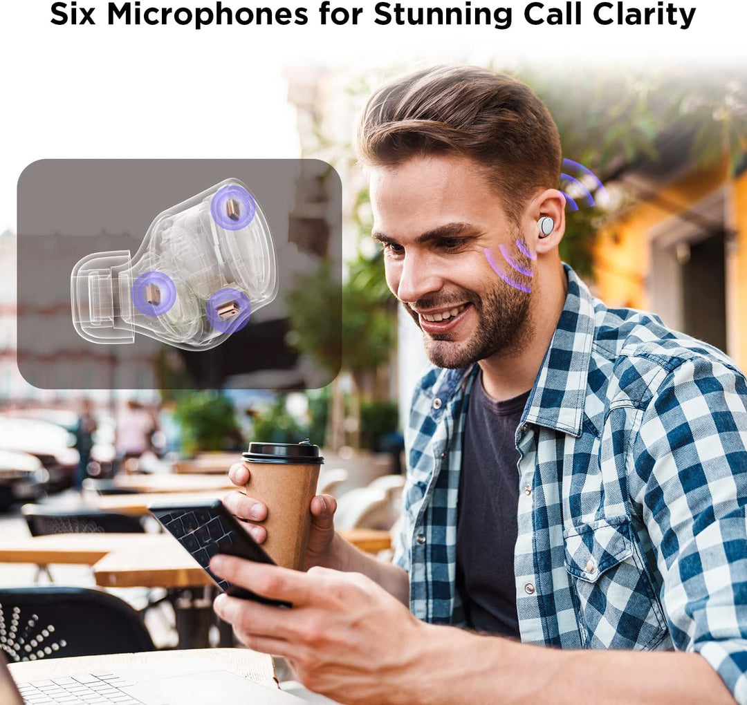 1MORE EVO Bluetooth 5.2 Kopfhörer Kabellos, Active Noise Cancelling Kopfhörer (42dB), Audiophile Ohr