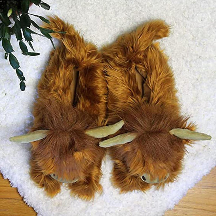 Highland Kuh Hausschuhe, Schottische Hochlandrinder Hausschuhe, Cute Animal Slippers, Unisex Hochlan
