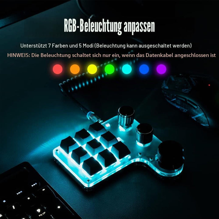 BRIMFORD Benutzerdefinierte Mini-Tastatur - Mechanisch, Hot-Swap-Tasten, RGB programmierbare für Mak