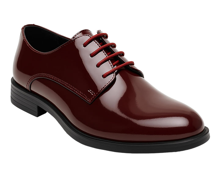 SIRRI Jungen-Derby-Schuhe aus Lackleder für formelle Kleidung zum Schnüren für Hochzeit und Abschlus