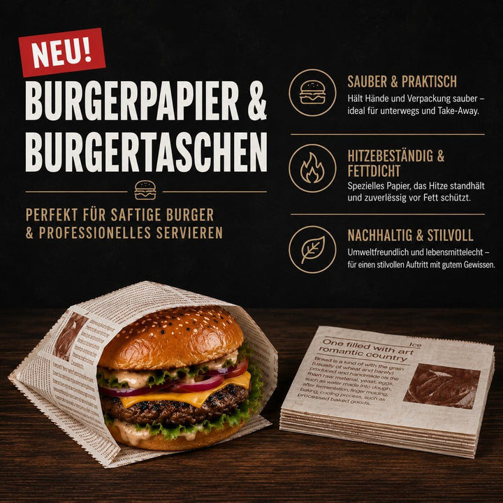 Burger Set aus Edelstahl inkl. Grillspachtel Set, Schmelzglocken, Burgerpresse, Smasher, Gewürzstreu