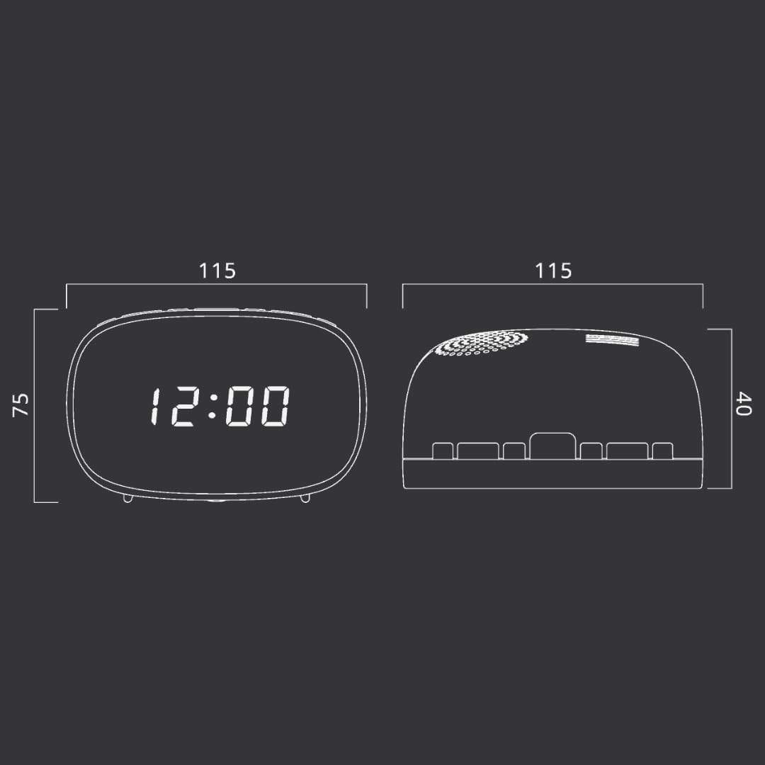 Muse M-150CR Radio Clock Schwarz, Schwarz